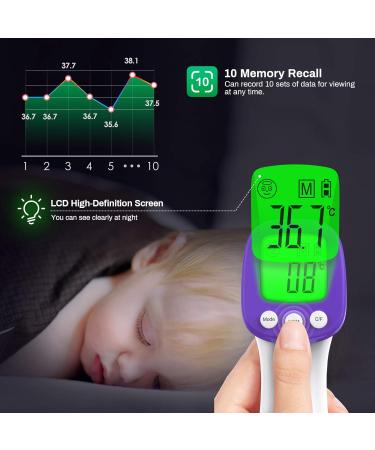 Wawech Digital Contactless Infrared Thermometer - Fast & Accurate Fever Measurement for Babies Adults & Children | Fever Alarm & Memory Function - Buy Online on GoSupps.com