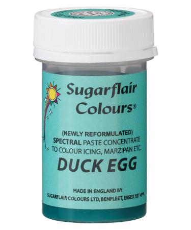 Sugarflair Duck Egg Spectral Food Colouring Paste Highly Concentrated for Use with Sugar Pastes Buttercream Royal Icing or Cake Mix Vibrant Colour Dye - 25g
