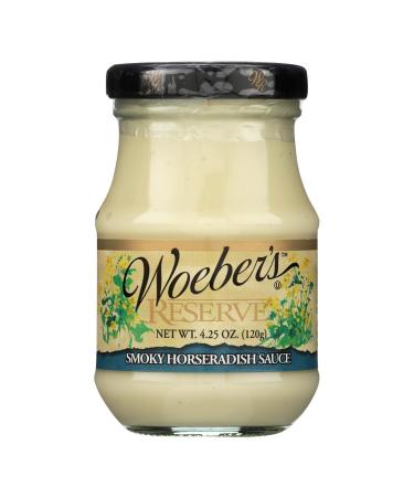Woebers Mustard Smoky Horseradish Sauce, 4.25 Ounce - 6 per case.