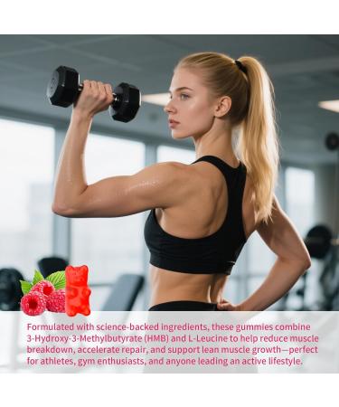 HMB and Leucine Gummies for Men & Women 3000mg Leucine HMB Amino Acids Supplement for Muscle Growth Muscle Relief and Workout Recovery Sugar-Free Raspberry Flavor 60 Count Raspberry 60 Count (Pack of 1) - Buy Online on GoSupps.com