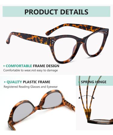 Eyekepper Women's Cat Eye Photochromic Reading Glasses +1.50 Diopters - Stylish Tortoise Design International Shipping Available - Buy Online on GoSupps.com