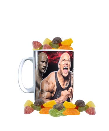 Dwayne Johnson Celebrity Icon Mug with Choice of Sweets Gift