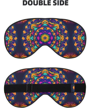 Mandala Pattern Unisex Eye Mask | Soft Comfortable Light-Blocking Sleeping Mask for Travel & Sleep - Buy Online on GoSupps.com