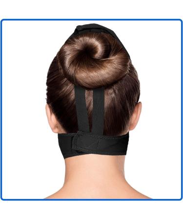 Post-Surgical Chin Strap Bandage for Women - Neck & Chin Compression Wrap - Face Slimmer Jowl Tightening - Size Medium (M) - Black - Buy Online on GoSupps.com