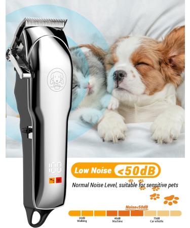 Dog Clippers Professional Dog Grooming Clippers for Thick Coats Hair Rechargeable Low Noise Cordless Pet Hair Trimmer Shaver Kit with Ceramic Blade LED Display Pet Cat Clippers for Dogs Cats - Buy Online on GoSupps.com