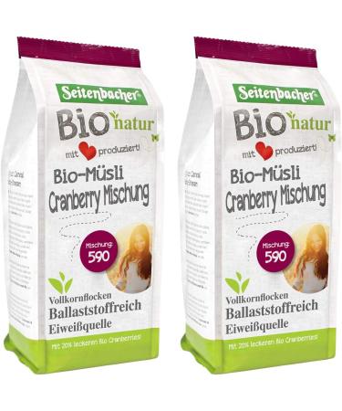  Seitenbacher Seitenbacher Bio Cranberry M sli I Lactose-Free Cereal Full Grain 2 x 500 g - Buy Online on GoSupps.com