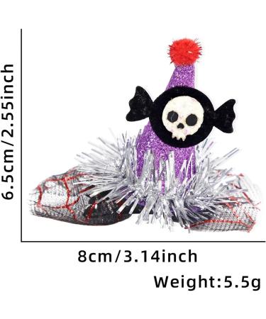 Halloween Hair Clips - Cute Cartoon Glittery Barrettes - Holiday Horror Duckbill Clip Decor Non Slip Pumpkin Ghost Hairpin for Halloween Costume - Buy Online on GoSupps.com