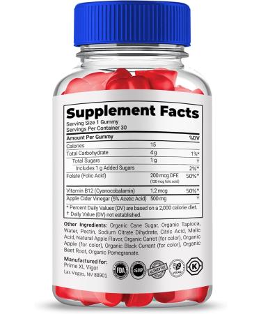 Gold Nutra (2 Pack) Prime Vigor XL Gummies PrimeVigor XL Maximum Strength All Natural Ingredients 2 Months Supply - Buy Online on GoSupps.com