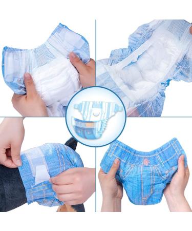 Pet Soft Female Diapers - Super Absorbent Denim Cowboy Style 3 Bags (24pcs) - Disposable Dog Diapers for Puppies - Buy Online on GoSupps.com