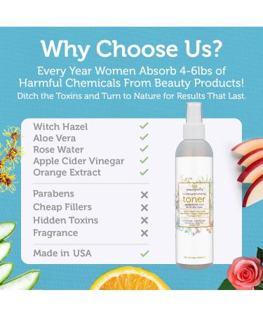 Era Organics Hydrating Face Toner - Anti-Aging Moisturizing Formula with Rose Water Apple Cider Vinegar & Witch Hazel for Women - Buy Online on GoSupps.com
