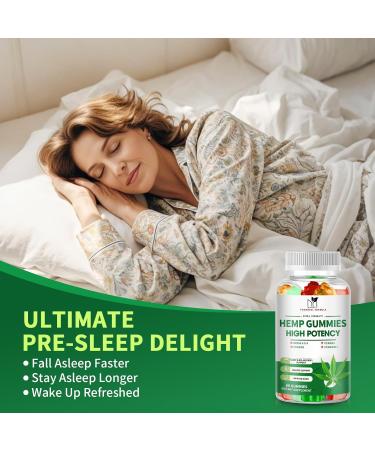 2 Pack Hemp Gummies for Sleep Relaxation - Extra Strength with Magnesium & Vitamins - High Potency Natural Hemp Oil Extract Supplement Vegan Gummy Bears 60 Count (Pack of 2) - Buy Online on GoSupps.com