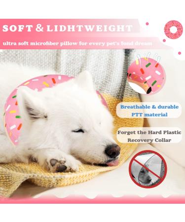 Inflatable Dog Donut Cone Collar for Post-Surgery Recovery - Protective Pet Neck Collar Alternative - Prevent Biting and Scratching - Pink - Size S Neck 5-8 - Buy Online on GoSupps.com