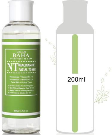 Cos De BAHA Niacinamide 5% Toner 200ml w Panthenol 1% - Korean Skin Care for Pore Minimizer 200ml - Buy Online on GoSupps.com