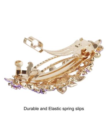 4 Pack Floral Butterfly Rhinestone Hair Clips - Sparkly Gems Metal Snap Barrettes for Women and Girls - Buy Online on GoSupps.com
