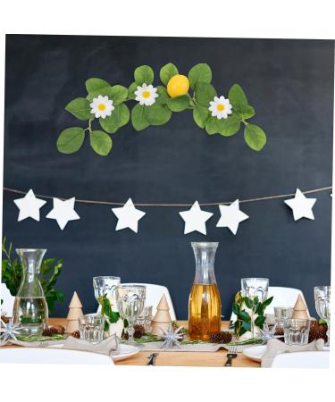 ABOOFAN 2pcs Simulation Lemon Pendant Artificial Flower Garland Fake Lemons Flower Plants Greenery Decor Floral Wreath Artificial Fruit Garland Plant Garland Plastic Summer Ring Yellow 35.00X13.00X5.00CM - Buy Online on GoSupps.com