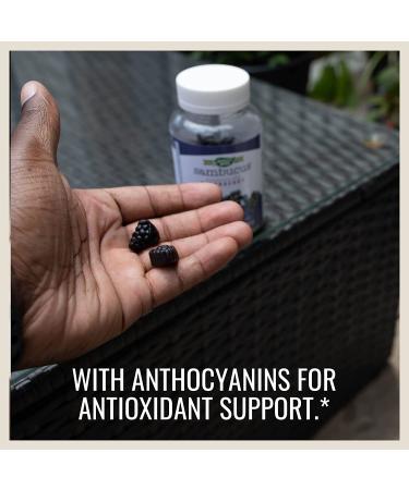 Nature's Way Sambucus Elderberry Gummies - 60 Standardized Gummies for Immunity Boost - Buy Online on GoSupps.com