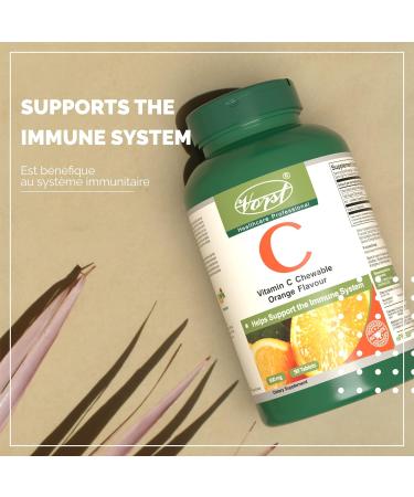 VORST Vitamin C 500mg 90 Chewable Tablets | Supplement for General Health the Immune System Fatigue & Mental Health | Tangy Citrus Orange Flavor | Pills For Adults of All Ages | 1 Bottle 90 count (Pack of 1) - Buy Online on GoSupps.com