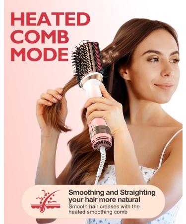 4 in 1 Blow Dryer Brush – Volumizing Hot Air Brush for Drying Straightening & Curling | Negative Ion Hair Styling Tool - Buy Online on GoSupps.com