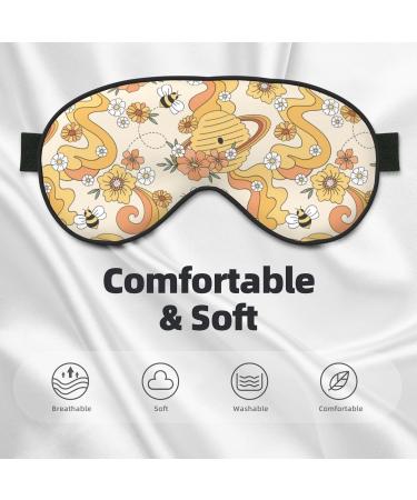 Shop Groovy Floral Adjustable Sleep Mask | Double-Sided Soft Eye Covers for Perfect Shading & Eye Edema Relief - International Shipping Available - Buy Online on GoSupps.com