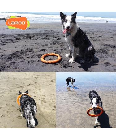 Buy Laroo Dog Fitness Ring - Indestructible Float Frisbee Toy for All Dog Sizes (Large 30cm Orange) - Perfect for Summer Training! - Buy Online on GoSupps.com