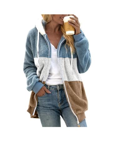 Hanxiulin fleece jacket plush jacket cuddly jacket fleece jacket women on both sides transition jacket causal sweat jacket step jacket winter coat winter coat plush jacket xl khaki