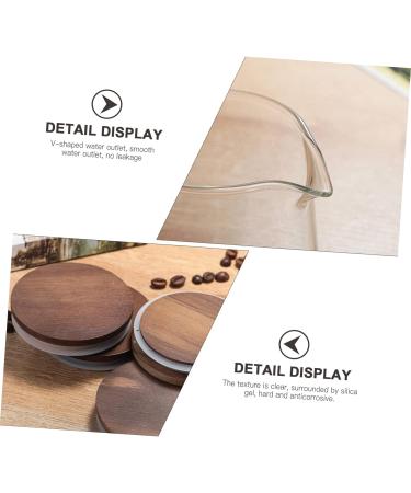 Zerodeko Waterbottles Beverage Refrigerator 1 PC Glass Coffee Pot Share Pot Wood High Borosilicate Transparent Glass Pot Glass Pitcher Transparent 9.5X11CM - Buy Online on GoSupps.com