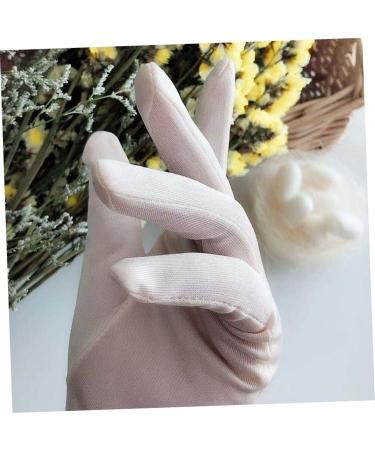 FRCOLOR Mittens 1 Pair Grooming Gloves Inspection Gloves Hand Moisturizer Hand Gloves Paraffin Wax Gloves Breathable Moisture Gloves Beauty Accessory Silk Multifunction Jewelry White - Buy Online on GoSupps.com