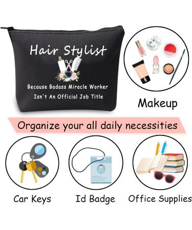 JXGZSO Hairdresser Gift - Badass Miracle Worker Makeup Bag for Hair Stylists - Buy Online on GoSupps.com