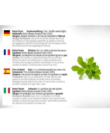 DR WAKDE'S Brahmi Powder (Bacopa monniera) 1Kg (2.2lb) | Pure Raw & Dried Powder | Natural Aroma and Freshness | Fine Powder | Vegan | Premium Grade | Nothing Added Nothing Removed - Buy Online on GoSupps.com