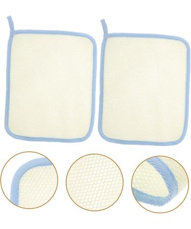 OHPHCALL 4pcs Square Towel Soap Bag Exfoliating Washcloth Exfoliating Cloth Body Cloth Scrubber Nylon Beige - Buy Online on GoSupps.com