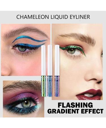 HERBENJOY Chameleon Metallic Liquid Eyeliner Set - Long-lasting Holographic Glitter Multichrome Makeup - Quick Drying & Smudge-proof - Buy Online on GoSupps.com