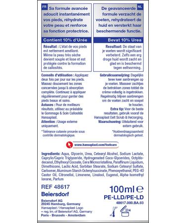 Hansaplast Foot Expert Regenerating Foot Cream 100ml Intensive Moisturizing Foot Care with 10% Urea for Soft Healthy Feet - Buy Online on GoSupps.com