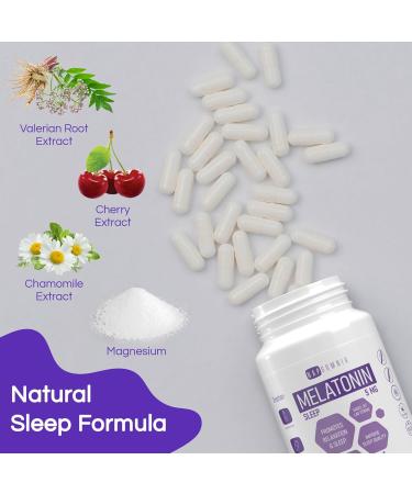 NAPSOMNIA Melatonin for Sleeping for Men & Women - Sleep Melatonin w/Valerian Root Extract - Vegan Melatonin Capsules - Sleep Aid for Adults - Deep Sleep Supplements to Ease Jet Lag Strain (5 Mg) - Buy Online on GoSupps.com