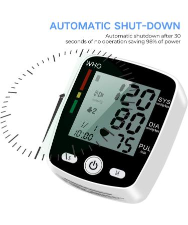 Rechargeable Wrist Blood Pressure Monitor with Voice, Large LCD Display & Memory - Carrying Case Included - Buy Online on GoSupps.com