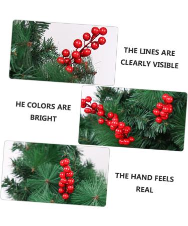 ABOOFAN 30 Pcs Christmas Red Fruit Decoration Artificial Berry Branches Berry Fruit Picks Artificial Berries Branches Christmas Berry Decorations Wedding Foam Banquet Artificial Flower - Buy Online on GoSupps.com