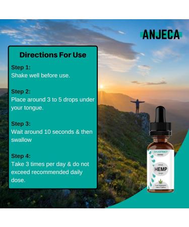 Anjeca Hemp Seed Oil 8000mg | Made in UK | Oil Dropper Included - Buy Online on GoSupps.com