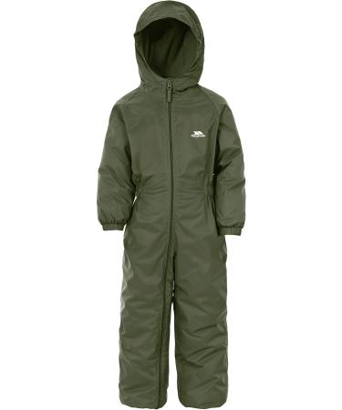 Trespass Kids' Waterproof Drip Drop Outdoor Rain Suit 12-18 Months Moss