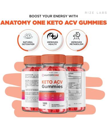 Anatomy One Keto Gummies with Apple Cider Vinegar - Advanced Weight Loss Supplement (60 Gummies) - Buy Online on GoSupps.com