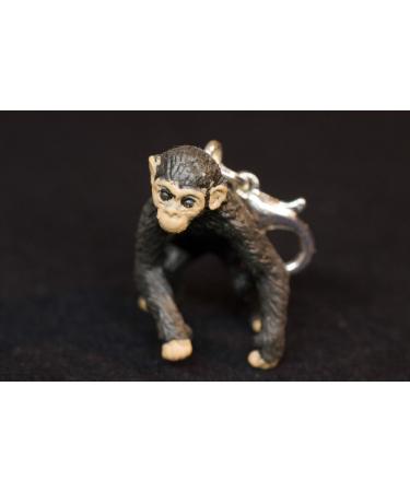 Buy Miniblings Chimpanzee Charm Zipper Pull - Handmade Monkey Pendant Jewelry - Silver-Plated for Bracelets Worldwide - Buy Online on GoSupps.com
