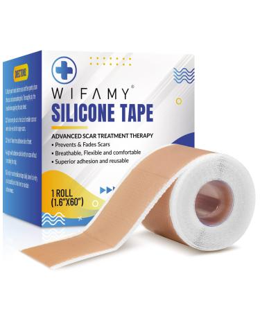 Silicone Scar Sheets  Silicone Scar Tape 1.6 x 60  Reusable and Effective Scars Strips Removal Treatment for Scars Caused by C- Section  Burn Scars  Surgery  Acne