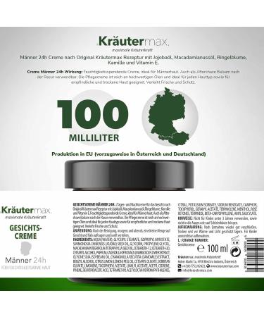 Herbal Max Face cream for men moisturizer for facial care also as aftershave men 1 x 100 ml - Buy Online on GoSupps.com