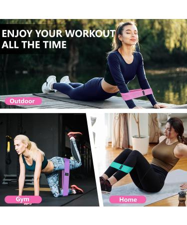 Shop Premium Exercise Bands - 3 Levels Fabric Resistance Bands for Strength Training Yoga & Rehab - Multi-Colored Booty Bands for Men & Women - Buy Online on GoSupps.com