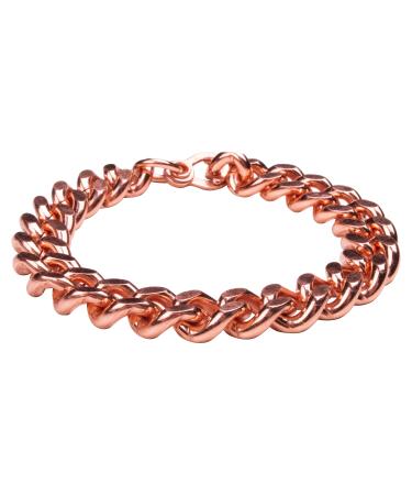 Apex Copper Bracelet Wide Link Size 9", Burnished Copper, Folk Remedy Used for Easing Joint Pain & Stiffness Due to Rheumatism and Arthritis, One Size Fits All