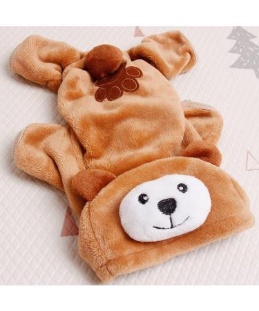 Dog Clothes for Small Dogs - Cute Winter/Spring Pajamas Jumpsuit for Tiny Chihuahua, Yorkie - Small Dog Apparel, Cat Outfit - Brown Bear Design (Medium) - Buy Online on GoSupps.com