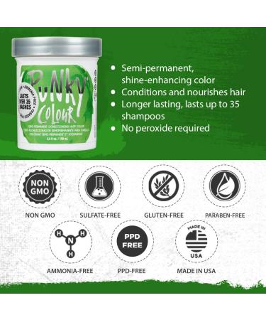 Punky Spring Green Semi Permanent Hair Color - Vegan, Non-Damaging Dye | 3.5oz Lasts Up to 35 Washes - Buy Online on GoSupps.com