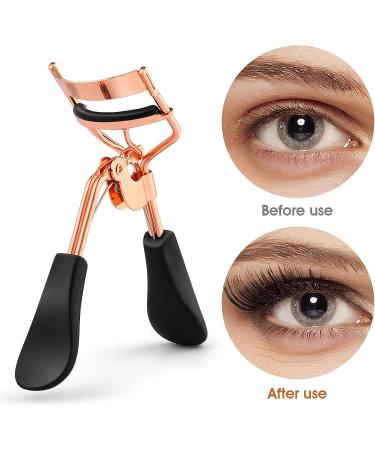 Sibba Professional Eyelash Curler with 10 Extra Silicone Pads - No Pinching, All Eye Shapes - Gold - Buy Online on GoSupps.com