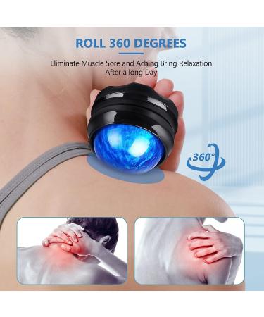 WANDiORY Manual Massage Ball Roller Back Massager for Deep Tissue Relief - Blue - Buy Online on GoSupps.com