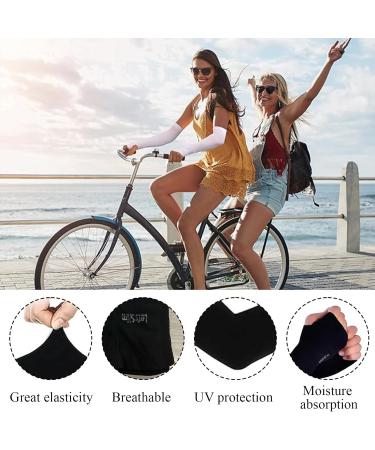 Wusanna Arm Sleeve Gaming - 4 Pairs of Versatile Arm Sleeves for Sports & Outdoor Activities (Black/White) | Perfect for Volleyball Cycling Driving Hiking & Fishing - Buy Online on GoSupps.com