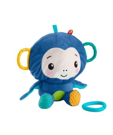Fisher-Price Activity Monkey & Ball Plush Toy with Teether Accents | 2-in-1 Take-Along Baby Toy - Buy Online on GoSupps.com