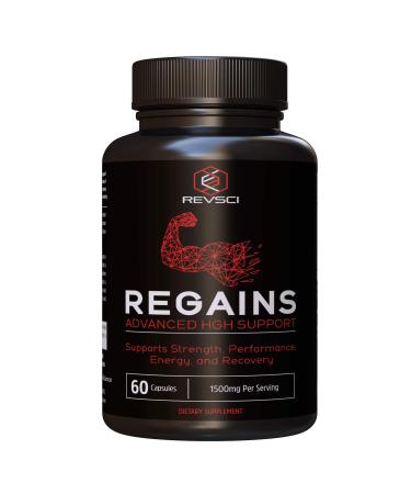 HGH Supplements for Men - Regains Naturally Stimulate Human Growth Hormone for Men - HGH for Men, Muscle Building, Muscle Growth Supplements for Men & Women, Amino Acid & Bovine Colostrum, 60 Capsules 60 Count (Pack of 1)